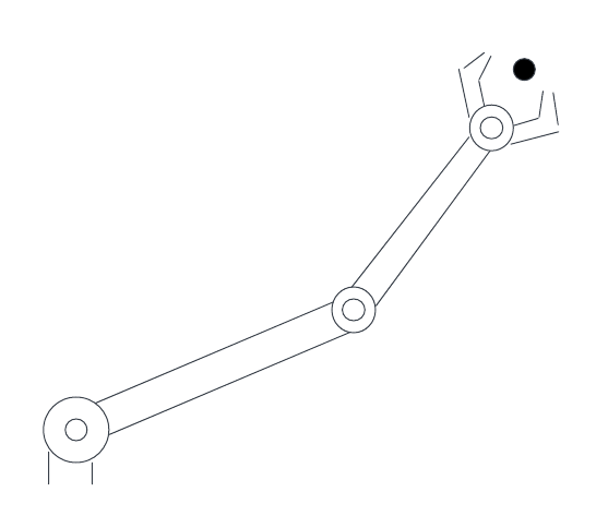 Diagram of a planar robot arm